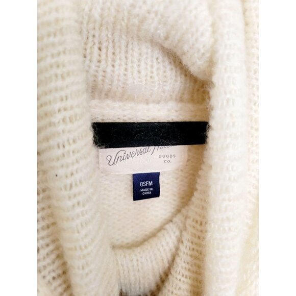 Universal Thread Beige Turtleneck Knit Sweater Poncho One Size - Picture 3 of 7